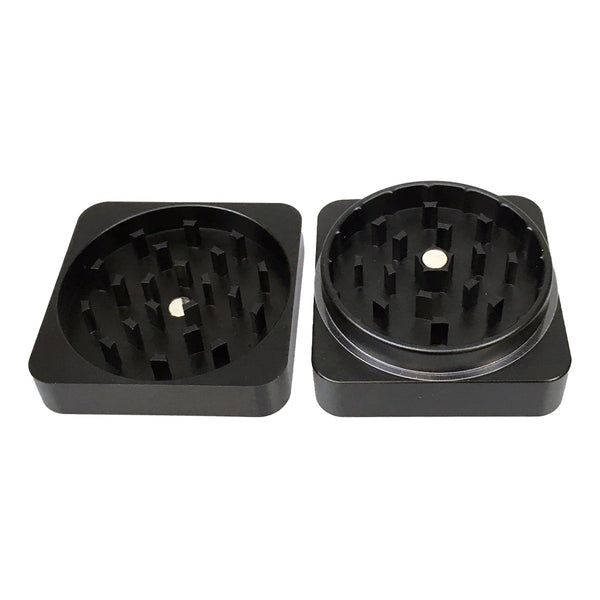 Best Buds Flat Square Onyx - Grinder de aluminio (2 partes - 50mm)