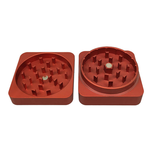 Best Buds Flat Square Rust - Grinder de aluminio (2 partes - 50mm)