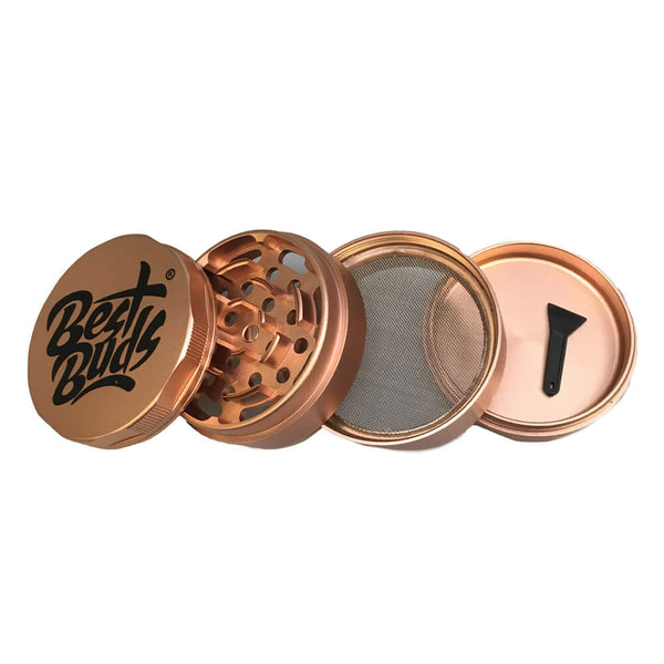 Best Buds Razor Mighty Rose Gold - Grinder de aluminio (4 partes - 60mm)