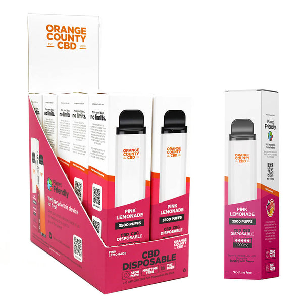 Orange County Pink Lemonade - Vape Desechable de CBD (3500 puffs)